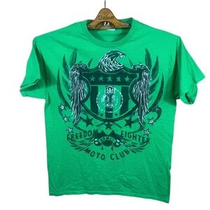 Freedom Fighter Moto Club Men’s/ Unisex Graphic Short Sleeve T-Shirt Size M